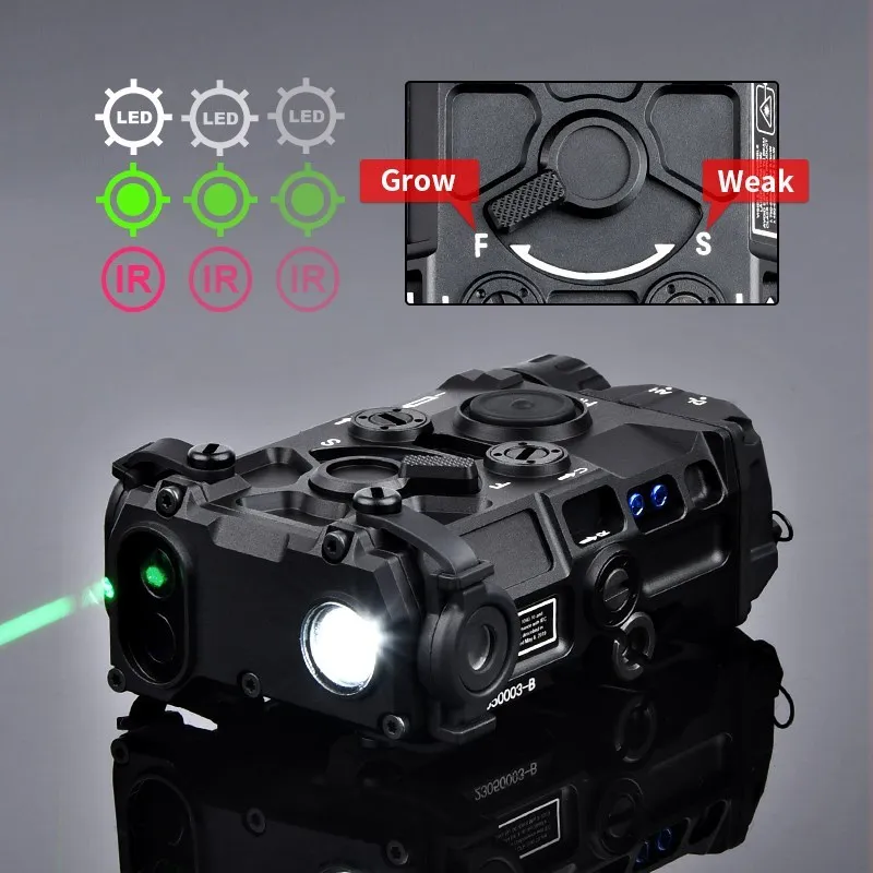 WADSN Tactica Metal OGL Red Green Blue IR Dot Sight White Strobe Light Adjustable Brightness Outdoor Hunting Weapon Airsoft Lamp