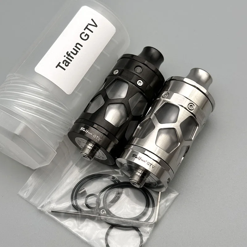 Vape Taifun GTV RTA Atomizador 25mm 6ml Bobina única Tanque 316ss reconstruible Vape Vaporizador VS Taifun GTR RTA
