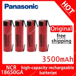 Original NCR 18650GA 30A discharge 3.7V 3500mAh 18650 rechargeable battery toy flashlight lithium battery + DIY Nickel