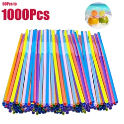 50-1000PCS Colorful Drinking Straw Milk Tea rietjes Straw Bar Party Wedding Kitchen Home Accessories Beverage Straw Wholesale ﻿