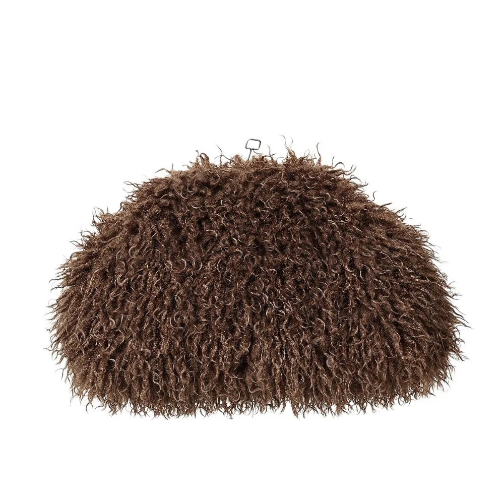 Casual Portable Fluffy Plush Clip Clutch Y2k Punk Faux Fur Purse Tassel Design Large Capacity Women Clutches Banquet Package