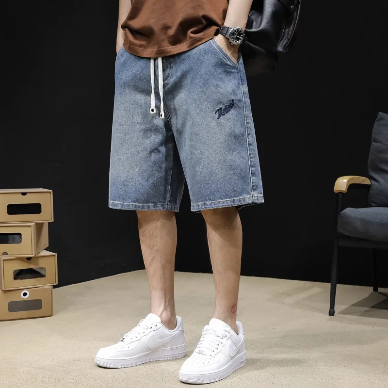 

Denim shorts men's quarter pants summer fashion fashion brand casual loose large size all match new 5 point pants men's pants