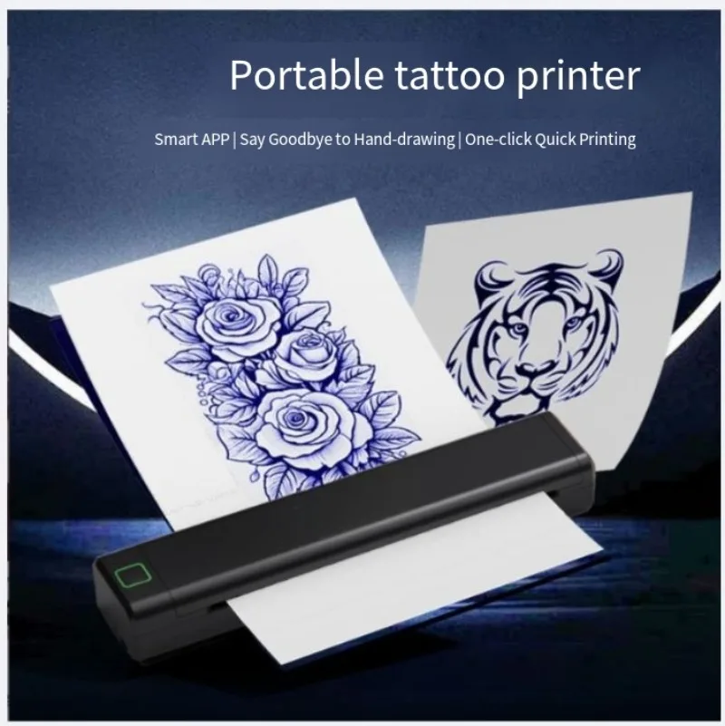 A4 Bluetooth Thermal Tattoo Stencil Printer, Wireless for Tattoo Artists