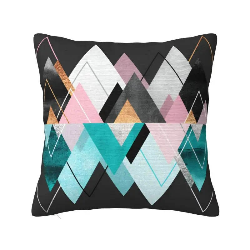 Nordic Abstract Mountains Geometric Lines Cushion Cover 66*66 cm Velvet Throw Pillow Case Decoration Bedding Sofa Pillowslip