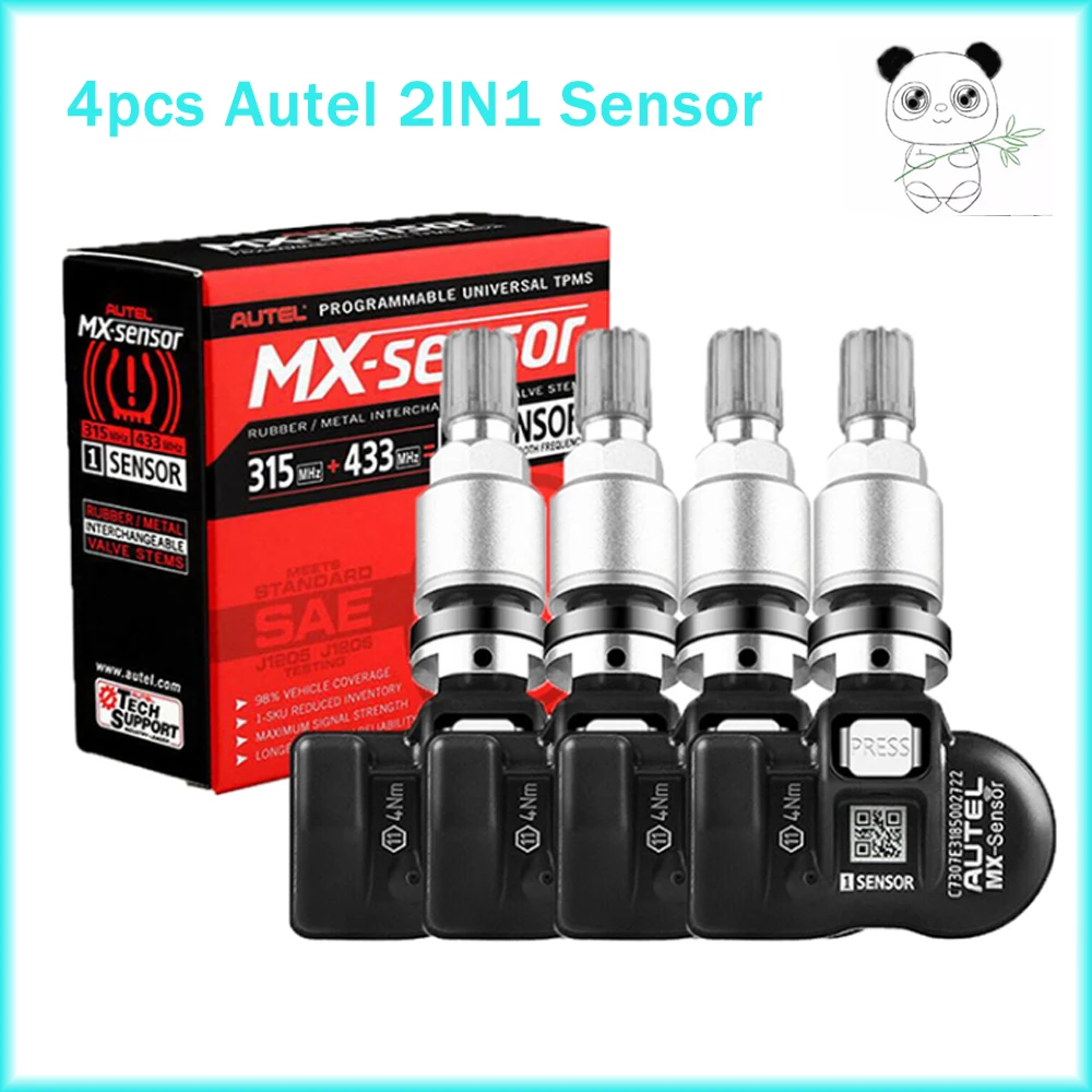 

4pcs Autel 2IN1 Sensor TPMS Universal 315MHz 433MHz MX-Sensor Automotive Mechanical Workshop Tools TPMS Programmable MX Sensor