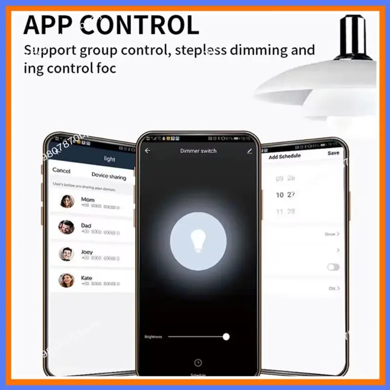 BAAE US Standard Smart Wifi Life LED Dimmer Switch Wireless Touch Dimming Wall Switch Works With Alexa Google Home