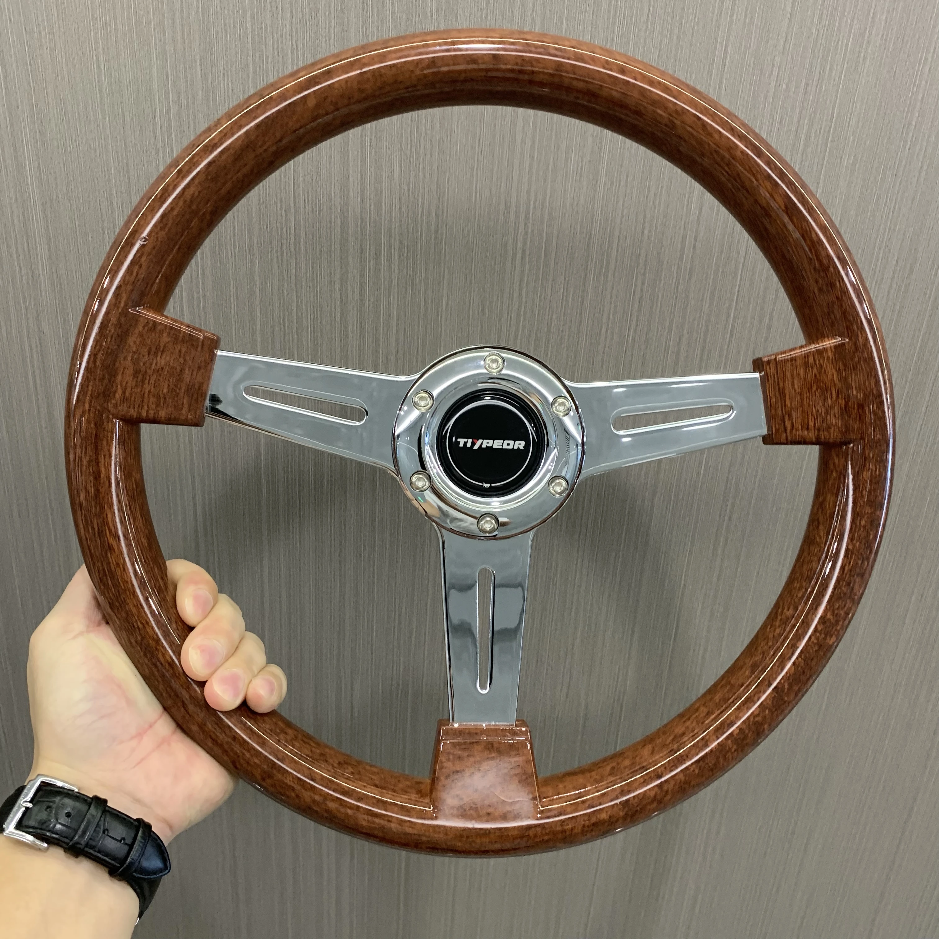 

TIYPEOR 350 мм 14-дюймовый модифицированный спортивный гоночный руль в стиле ретро для модификации автомобиля