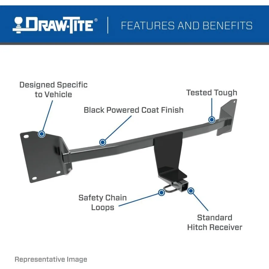 Kelas 1 Trailer Hitch 11 4 Inch Square Receiver Kompatibel dengan Model Honda Civic Silakan Periksa Aplikasi Kendaraan