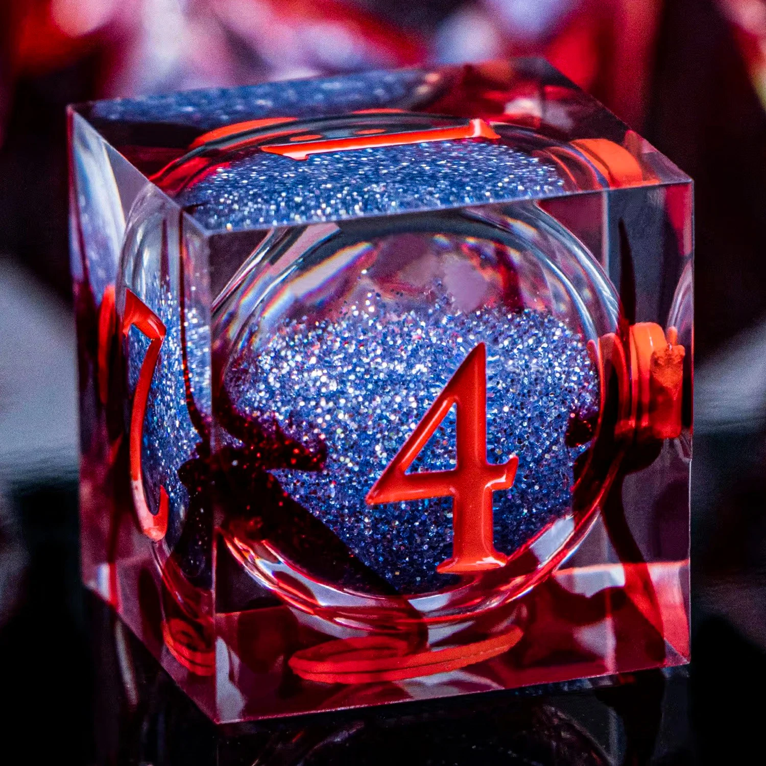 D+D Vampire Liquid Flow Core Dnd Sharp Edge Resin Dice Set D and D Dungeon and Dragon Pathfinder Role Playing Games Red D+D Dice