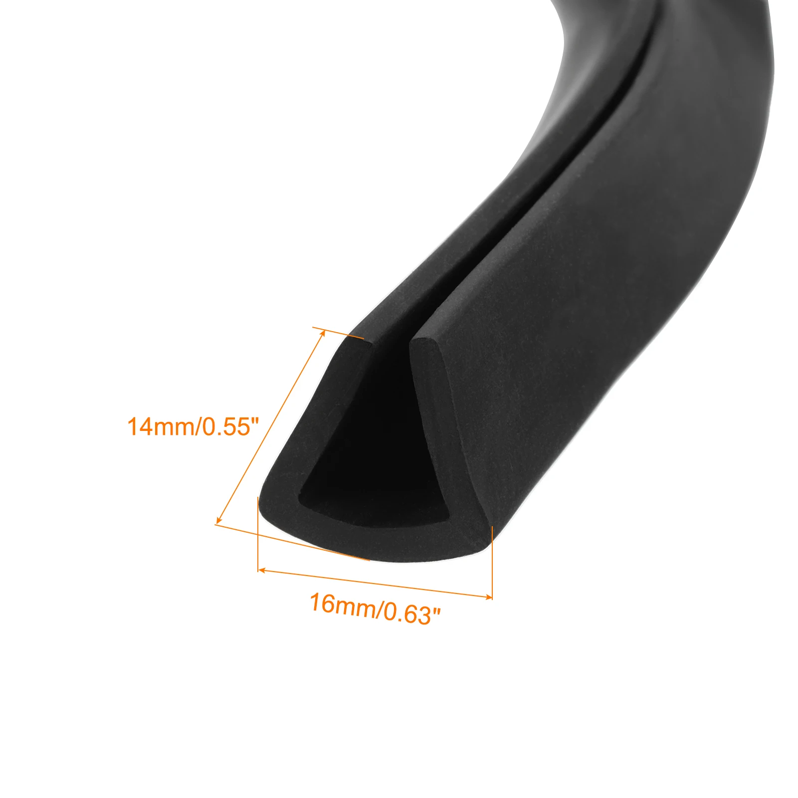 Uxcell 1/2/3 Meter U-Kanal-Kantenschutz Gummidichtungsstreifen Kantenschutz Flach/Rund Typ Geeignet für 0,5-12mm Kanten für Autotüren