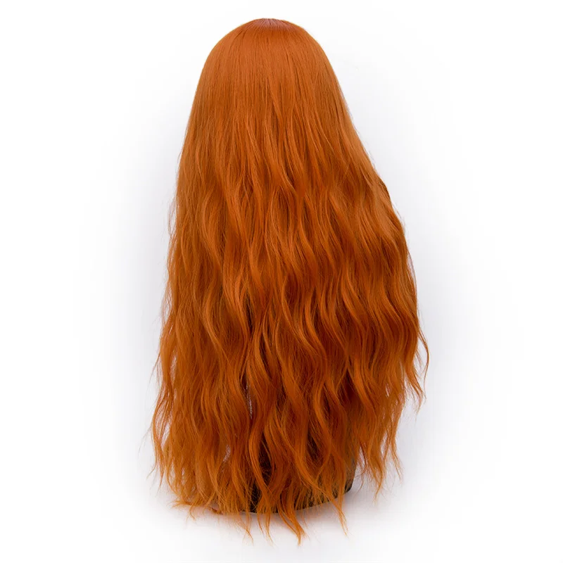 MSIWIGS Long Pink Wavy Wigs Cosplay Wigs Synthetic Women' s Blonde Heat Resistant Hair