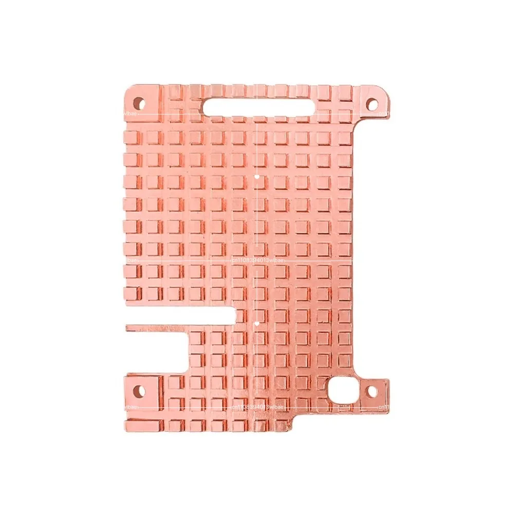 Raspberry Pi 4B Full Copper Heatsink Case, CNC Aluminum Alloy Shell with