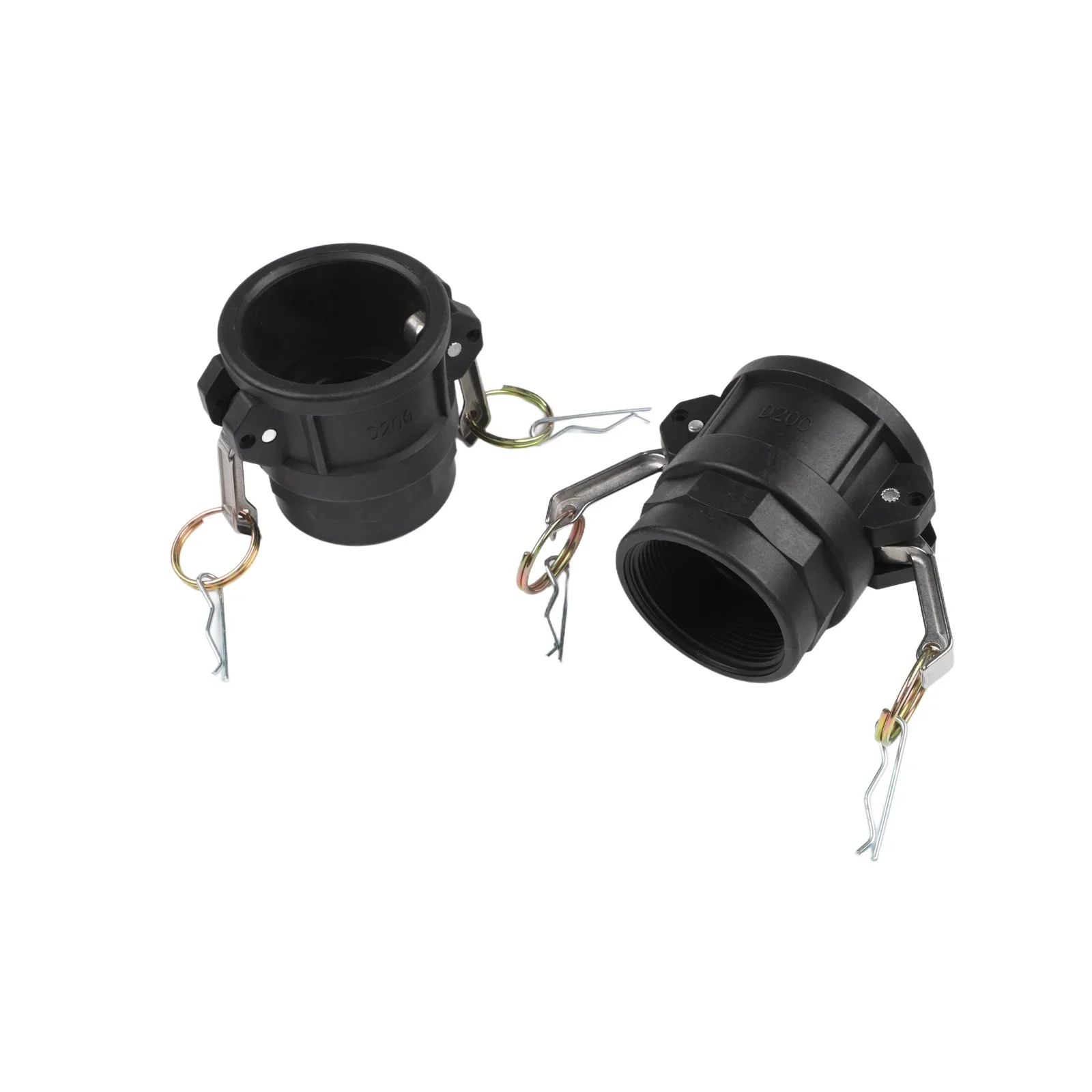 Cam Lock Adapter Kit with Type D and F Fittings in Polypropylene for Connecting 1 to 2 Inch Hoses in Transfer Setups