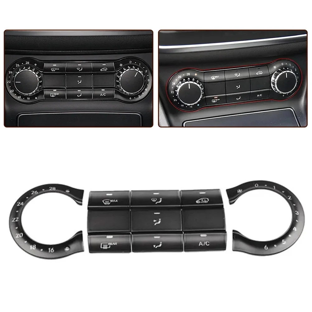 Autocollant  garniture  bouton  climatisation de console centrale de voiture, Mercedes Benz CLA, C117, GLA,