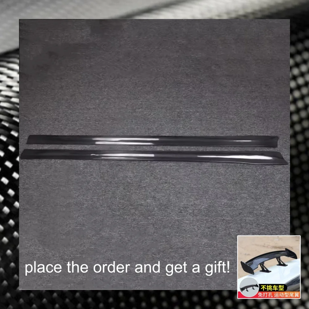 

For Tesla Model Y Modified Carbon Fiber Side Skirts Side Shovel Bumper Car Accessories