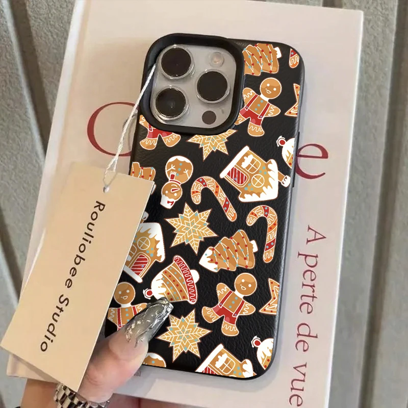 جديد INS عيد الميلاد لطيف الزنجبيل قضية الهاتف آيفون 17 ProMax 16 15 14 13 12 11 XS XR 7 8 Plus 17Air 16E غطاء مقاوم للصدمات