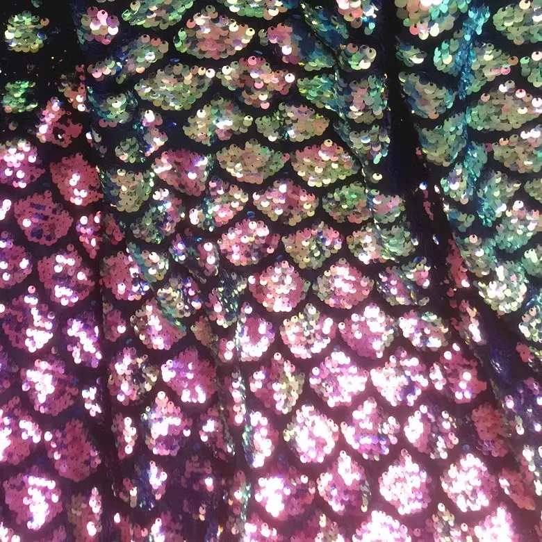 

1 ярд, высококачественная бархатная подошва с блестками из рыбьей чешуи, ткань для шитья, свадебного платья, сумки, тематические фоновые ткани