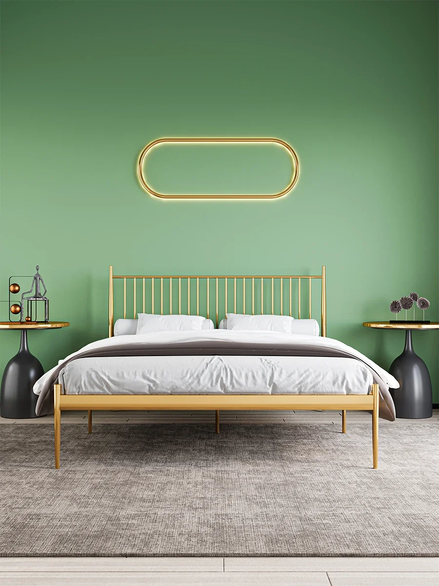 European style modern simple environmental protection princess iron bed iron frame double single adult child 1.2 1.5 1.8 meters