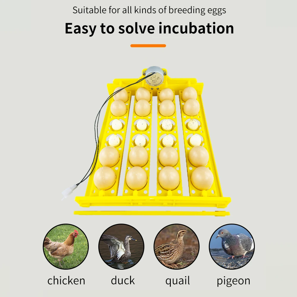 Full Automatic Eggs Incubator AC 220V Egg Turning Flower Egg Dish Eggs Tray Hatcher Poultry Egg Incubation Tool for Chicken Bird