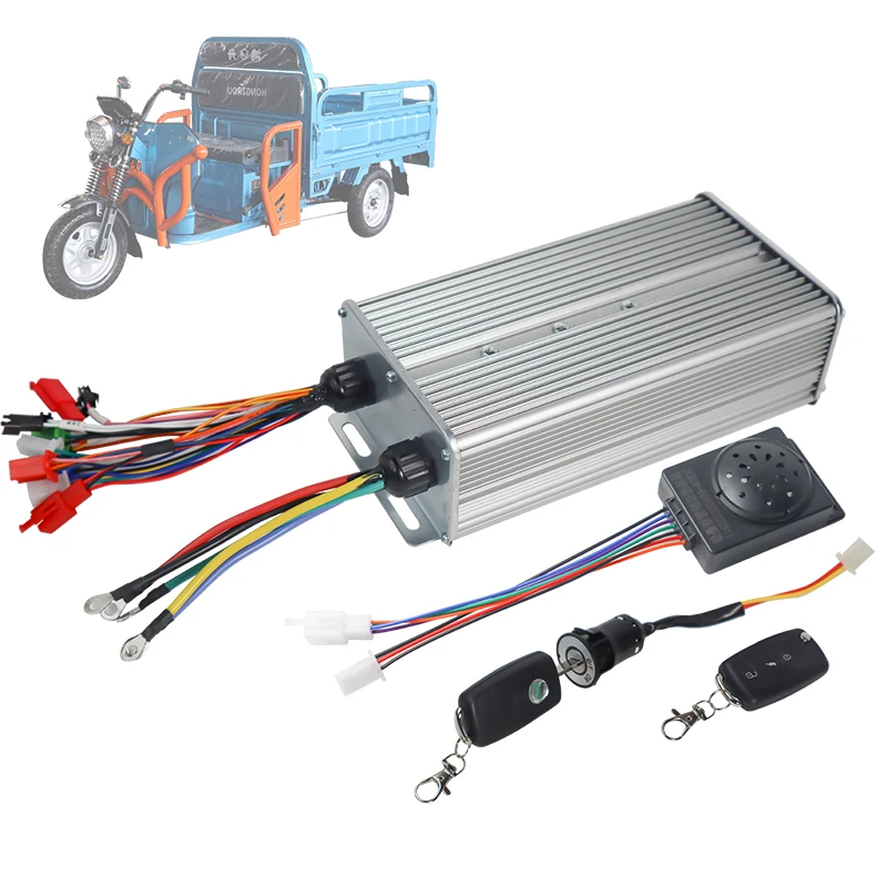 48/60V 18GS Electric Vehicle Anti-theft Lock Alarm Remote Control One-key Start Intelligent Sensor Brushless Motor Controller