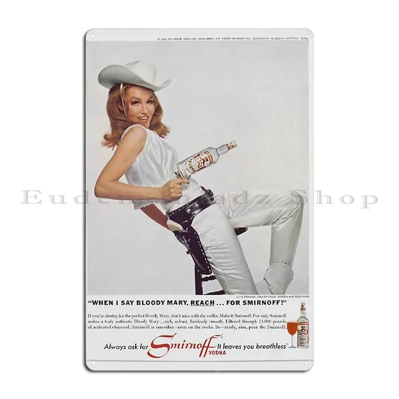 Водка-Мартини-Джули-Ньюмар-Пастушка-when-i-say-bloody-mary-Спиртовые-напитки-Металлическая-вывеска-Настенный-декор-Кино-Железная-жестяная-вывеска-Плакат