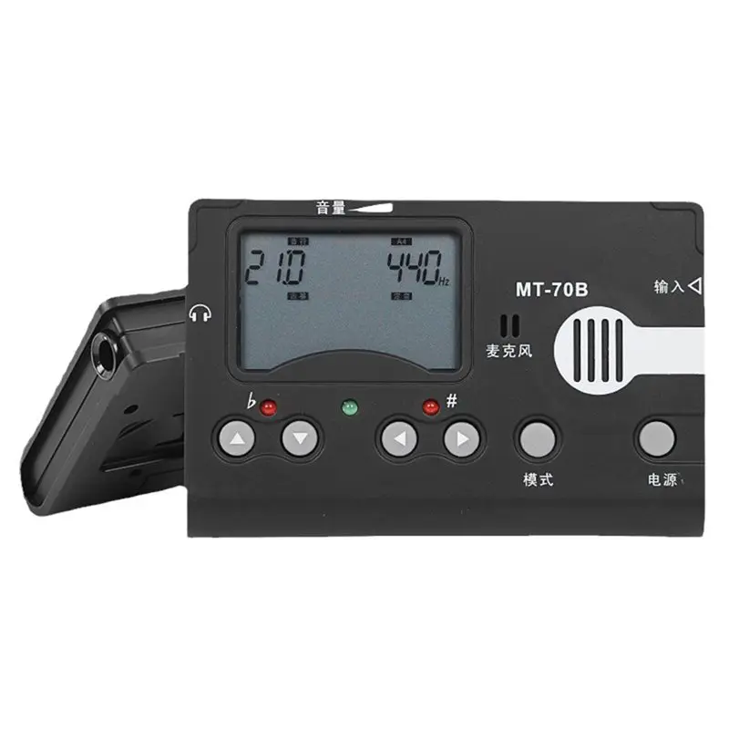 

L71A MT-70B Tuner For Guzheng 3-In-1 Electronic LCD Tuner, Metronome Tone Generator With Clip-On Pickup Built-In Microphone