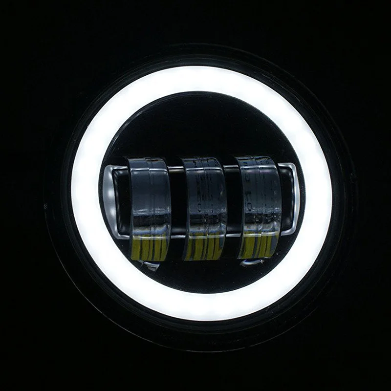 4.5“ 4 1/2 inch Motorcycle LED Fog Passing Auxiliary Light for Harley Classic Road King 4.5Inch LED Fog Light