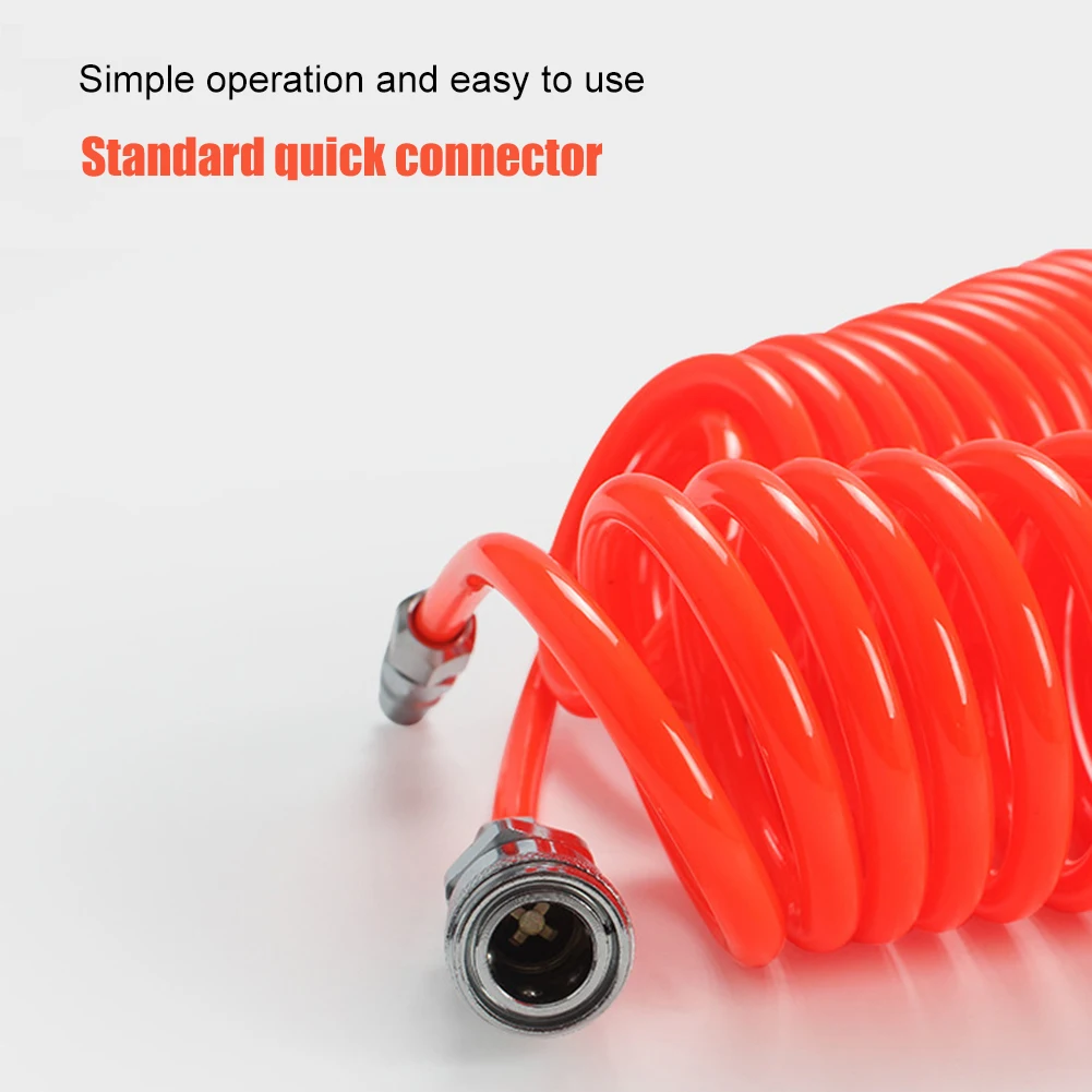 컴프레서 에어 툴용 유연한 PU 리코일 호스 튜브, 용수철 파이프, 3M, 6M, 9M, 12M, 15M, OD 8mm x ID 5mm, 1 개