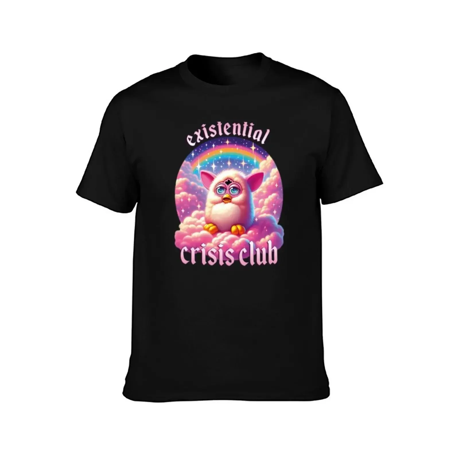 Existential Crisis Club Furby T-Shirt No Iron Casual Short Sleeve Top(4XL 5XL 6XL No Shipping)