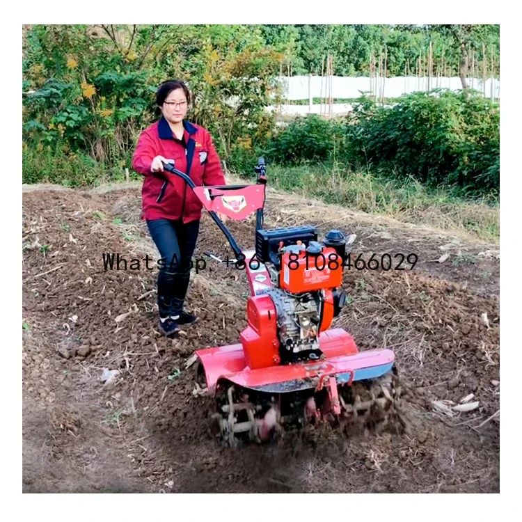 4WD Diesel 7hp Weeding & Tilling Machine Small Cultivator for Farm & Home Use New Power Tiller