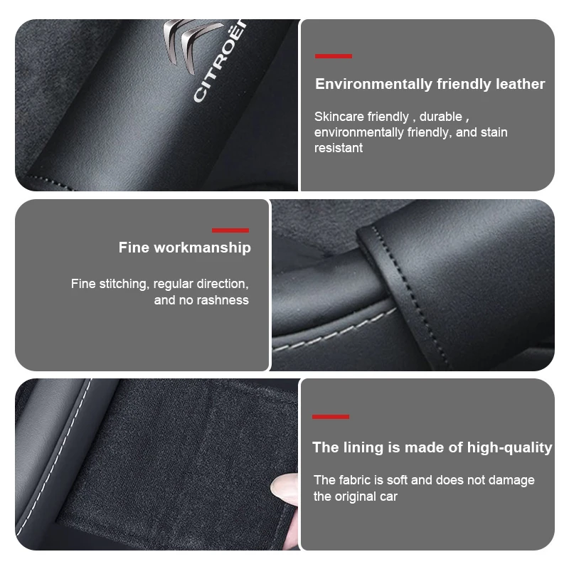 For Citroen Door Inner Handle Protective Cover Anti-Wear Sleeve Pad C4 C3 C5 C1 C2 C6 VTS C4L DS3 DS4 DS5 Grand Berlingo