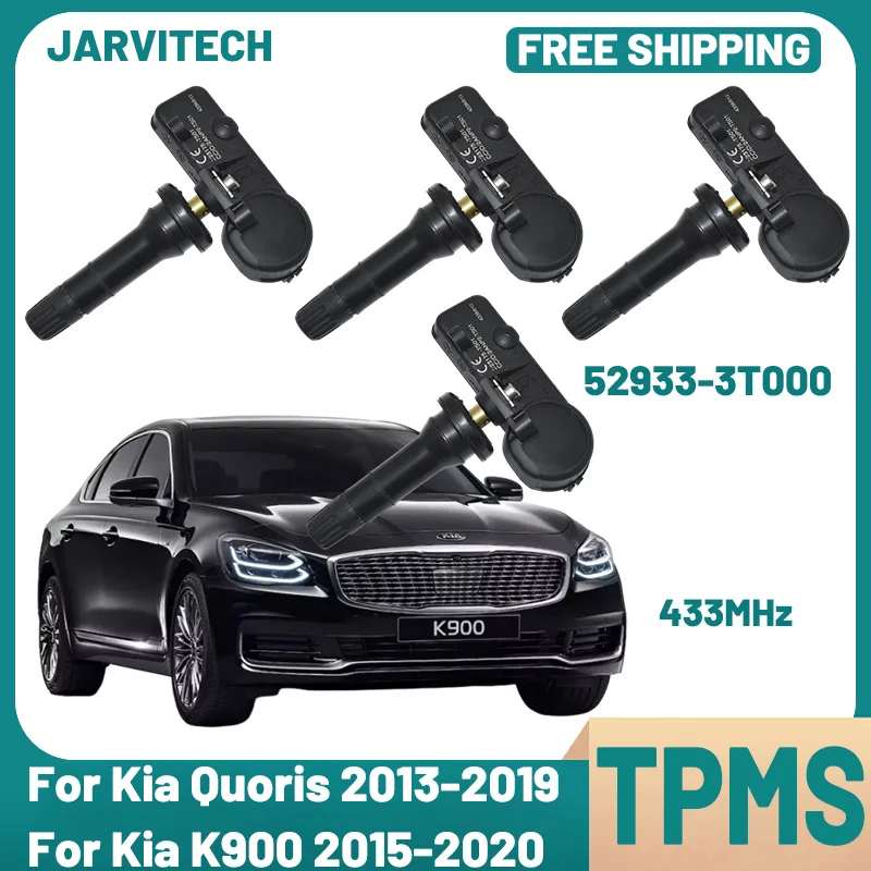 

1/4Pcs TPMS 52933-3T000 For Kia K9 Kia Quoris 2013-2019 Kia K900 2015-2020 Accessories 433 MHz Tire Pressure Monitor System