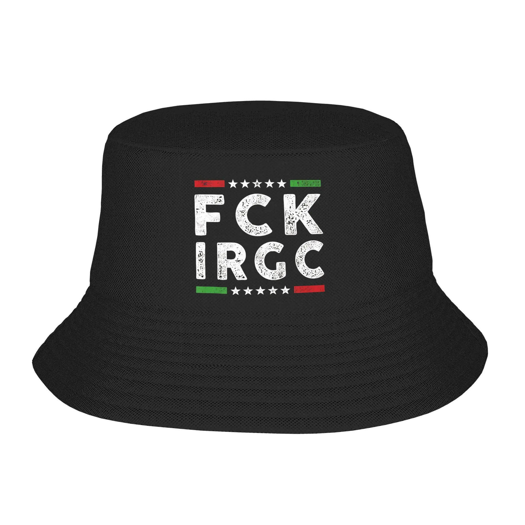 Men Women Kawaii Bucket Hat FCK IRGC Stand with Iran Lion  Outfits Bob Hats For Travel Headwear Lightweight