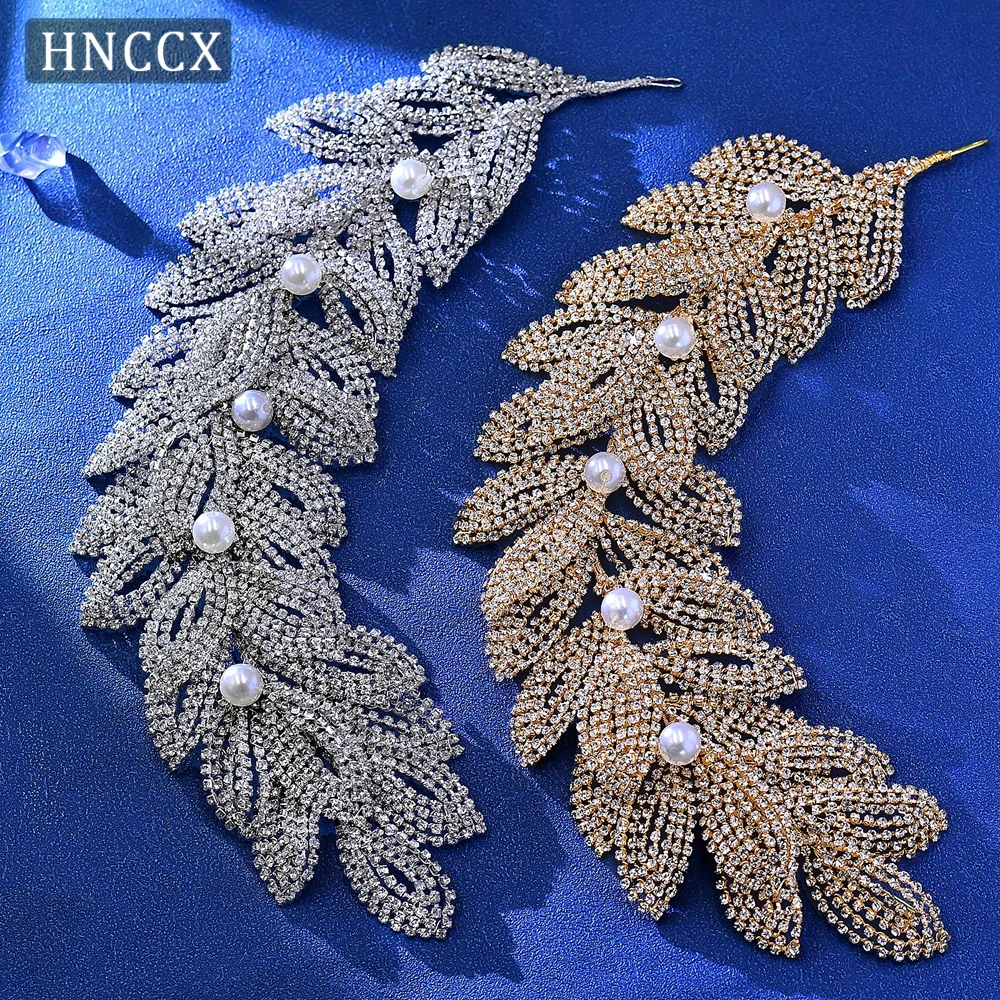 

HNCCX Bride Crown Tiara Luxury Wedding Headband Handmade Rhinestone Pearl Headpieces Women Elegant Party Hair Accessories CP366