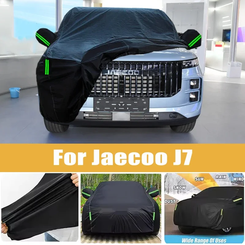 

For Jaecoo J7 Full Car Cover Four Seasons Universal Outdoor Sun Anti UV Rain Snow Dust Protection Oxford Cloth Car Accessories