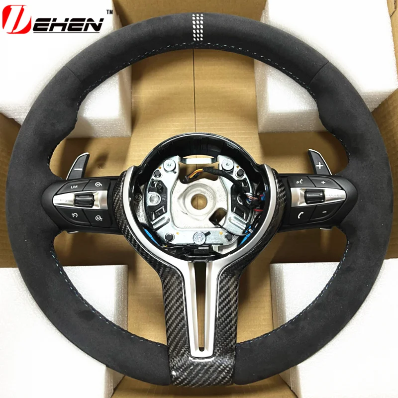 Carbon Fiber Steering Wheel For BMW 1 2 3 4 5 6 7 Series F10 F20 F30 F15 F16 F25 F26 F01 F02 F80 F82 F87 F01 F02 F34 M Sport