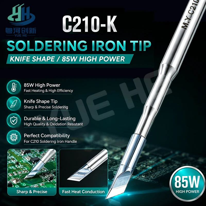 

YCS M.Y C210K Soldering Iron Tip High Precision Temperature Resistant for Mobile Phone Repair PCB Soldering Replacement Tip