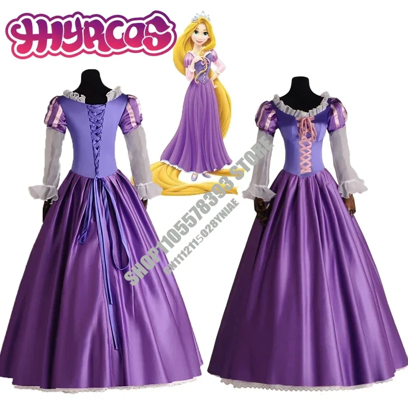 

Anime Princess Rapunzel Cosplay Costume Women's Purple Dress for Adult Women Rapunzel Halloween Costume forChristmas Party