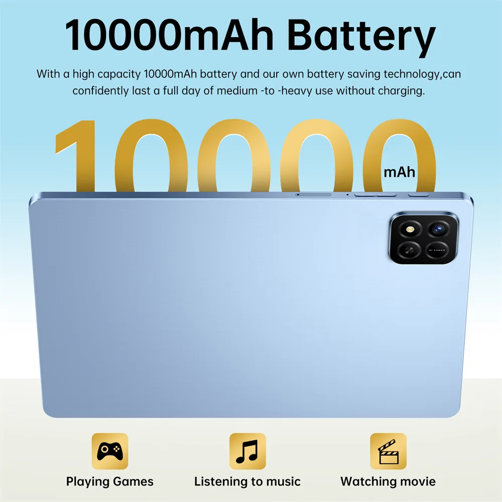 تابلت 2026 Pad 7s Pro الإصدار العالمي 4G 5G ثنائي الشريحة 10000mAh تبويب 10.1 بوصة شاشة 16GB + 1 تيرا بايت أجهزة لوحية للأطفال أندرويد 15 أقراص