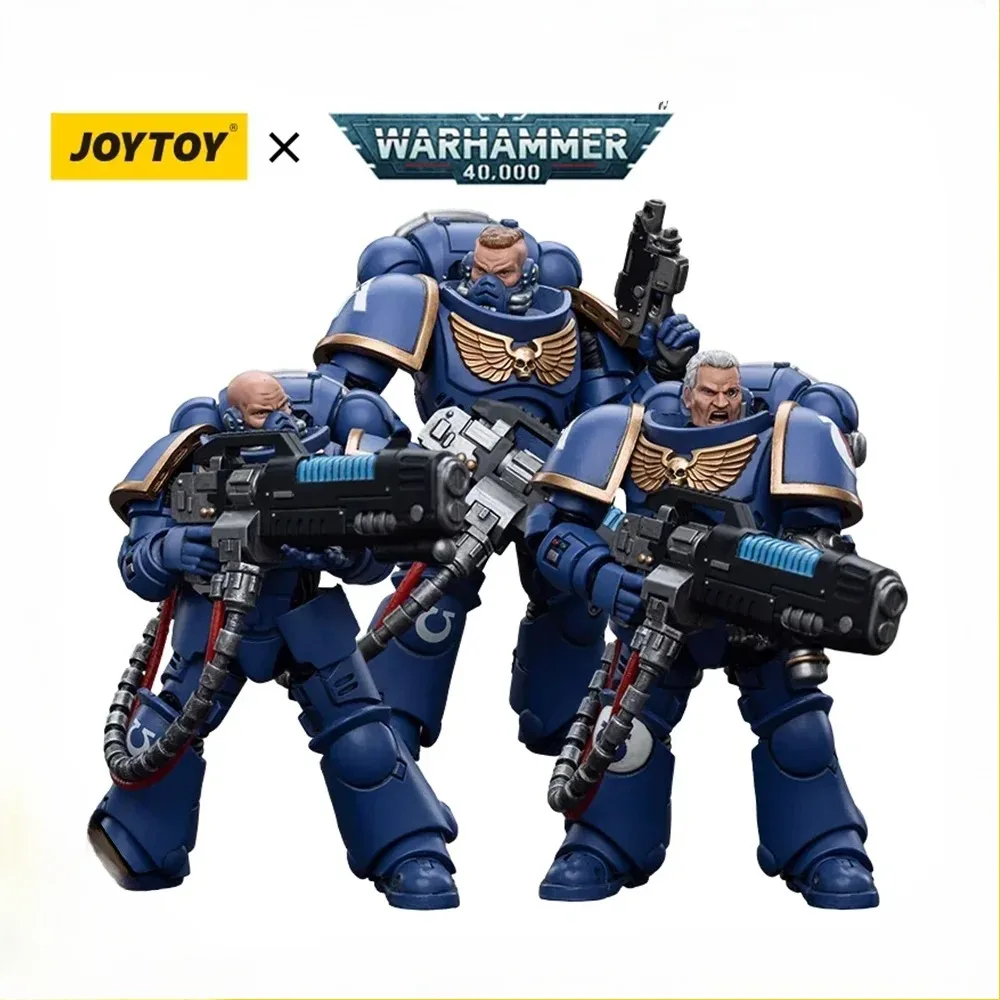 Joy Toy Warhammer 40K Ultramarines Hellblasters Action Figure Sergeant Ulaxes Brother Paxor / Torsus Joint Movable Toys Figurine