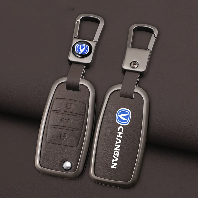 Alloy Car Key Case Cover For Changan CS15 Eado Raeton CS35 Plus CS55 CS75 J35 Hunter F70 CS95 CS85 CS1 CV1 Alsvin V3 V5 V7 Auto