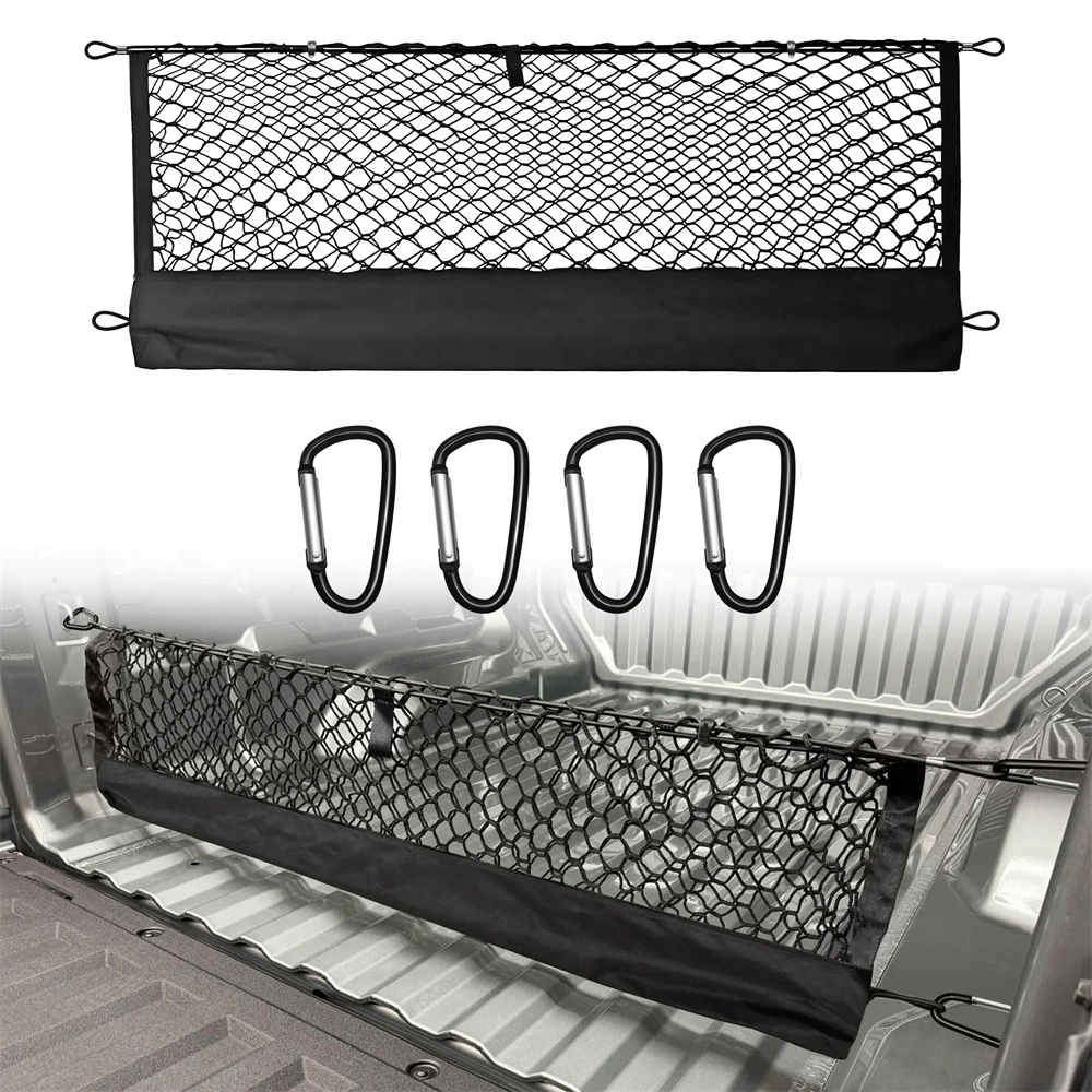 Car Trunk Net Elastic Luggage Net Cargo Organizer Storage For Chevy Silverado GMC Sierra Tretchable Car Mesh Network Pocket