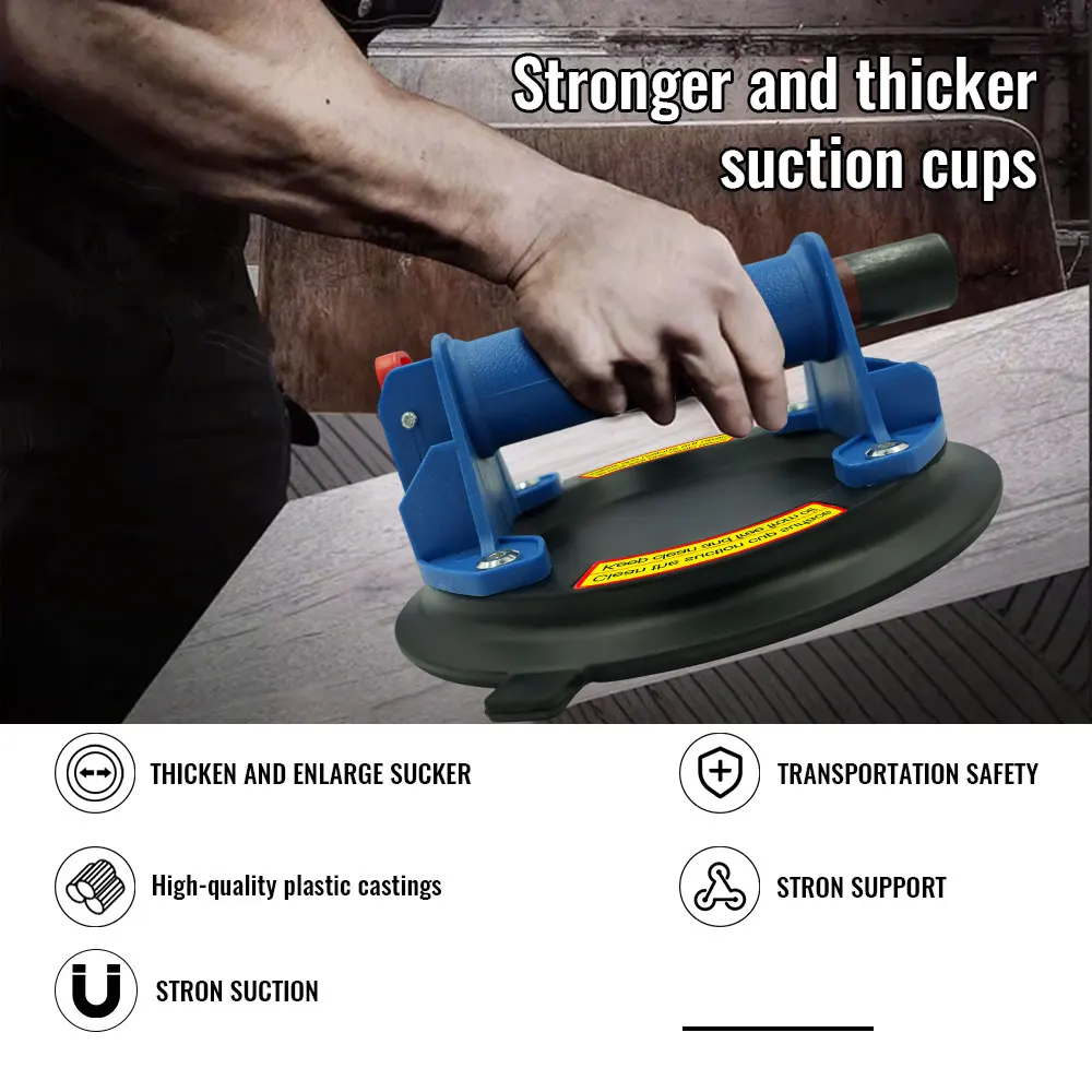 

New Vacuum Suction Cup 220kg Loading Capacity Heavy Duty Vacuum Spreader for Tile Adsorption Glass Granite Lifting 8 Inch Cup