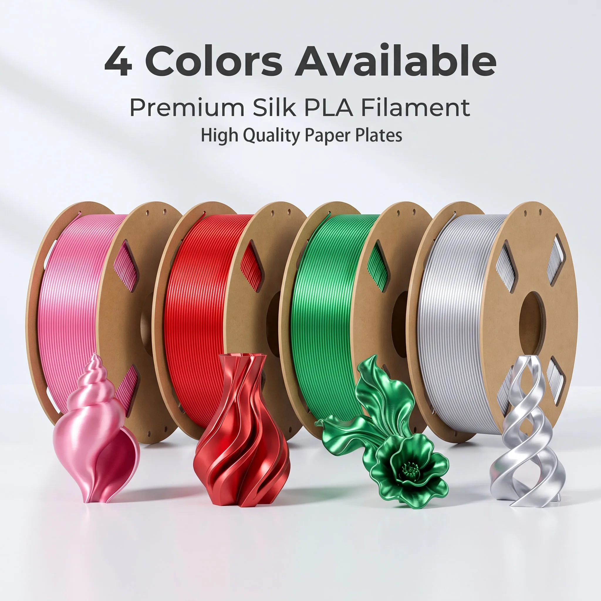Silk PLA 3D Printer Filament 1.75mm High Gloss Silky 3D Printing Material Compatible With FDM 3D Printers Pink Red Green Silver