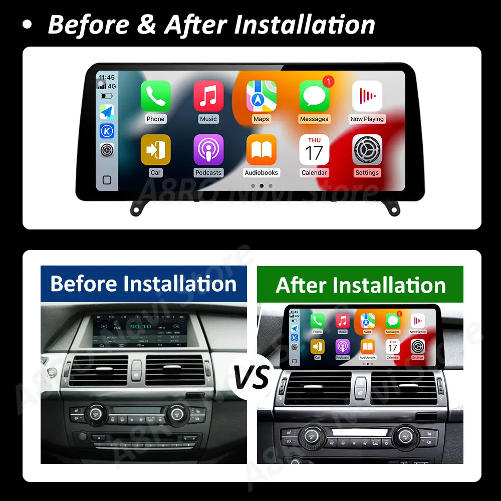 CCC CIC System Carplay for BMW X5 E70 X6 E71 2008 2009 2010 2011 2012 2013 Android 16 DSP Stereo Car Multimedia Radio Player BT