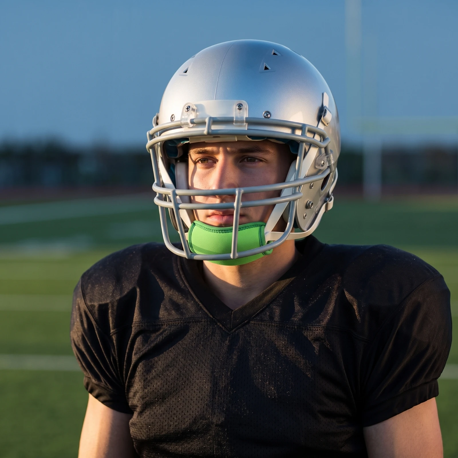 Football Helmet Chin Pad Cushioned Football Chin Guard Secure Low-Profile