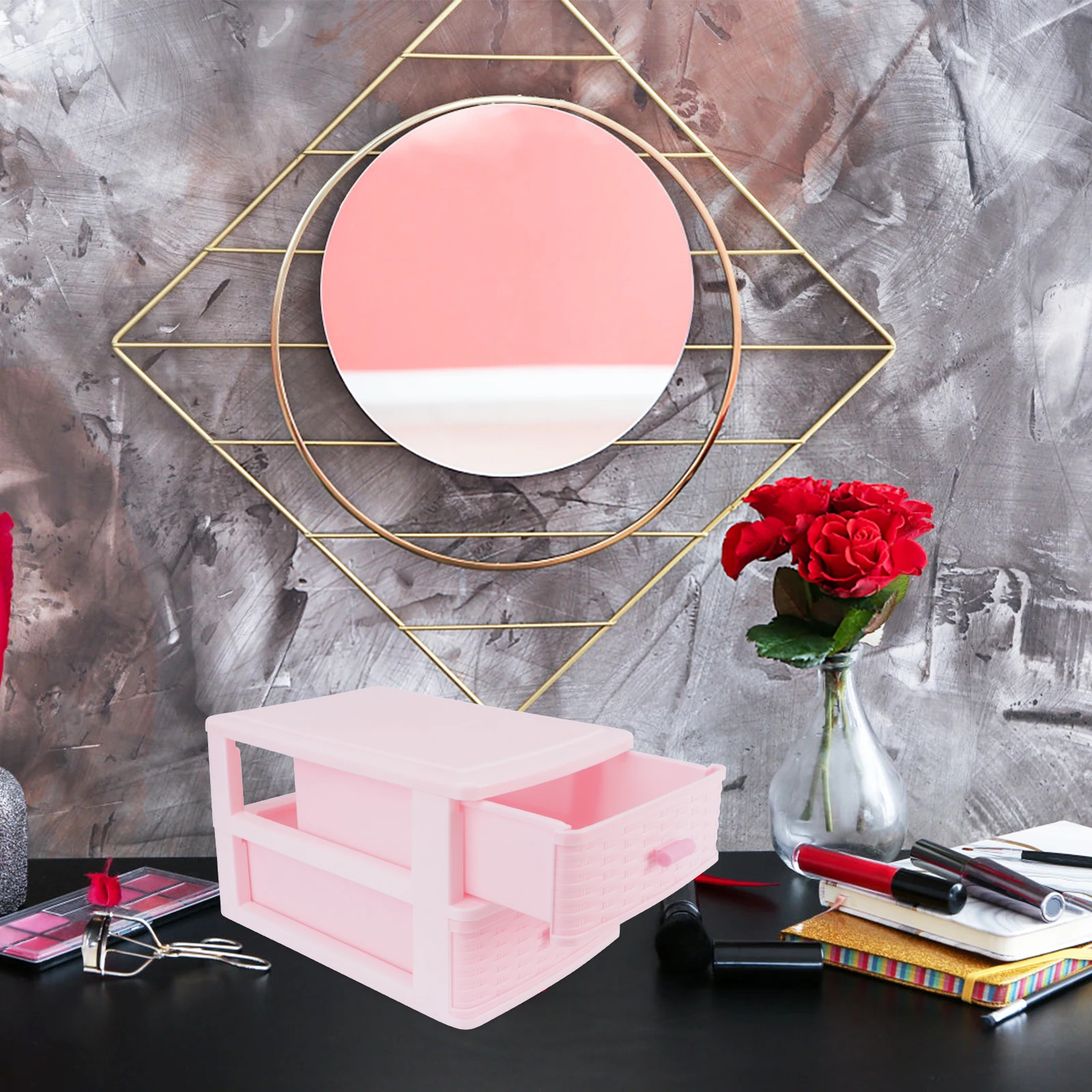 

1pc Storage Box Multi-Layer Drawer Type Organizer For Desktop Home Dormitory Jewelry Makeup Accessories Plastic