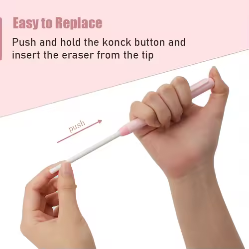 11Pcs/Set New Creative Pen Shape Press Type Pencil Eraser with Replaceable Core Sketching Painting Writing Erase Supplies - Image 5