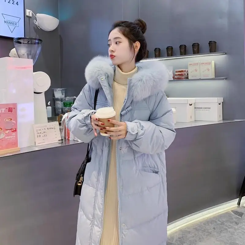 

The 2025 New Style of Cotton-padded Jacket with Horn Buttons Featuring A Chinese Style Thickened Slimming and Warm Long Coat
