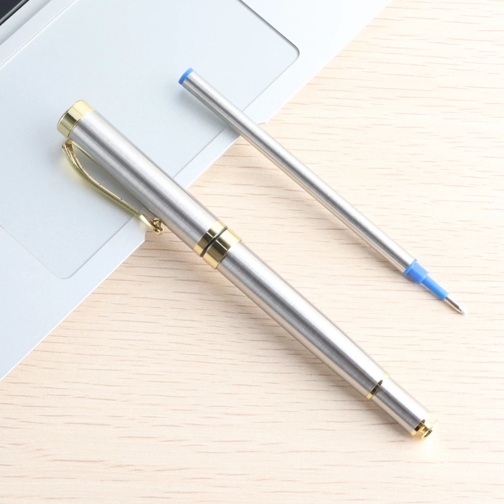 Luxury Brand Roller Ballpoint Pen Metal Office School Supplies Gold Rollerball High Quality Stationery  Roller Pens